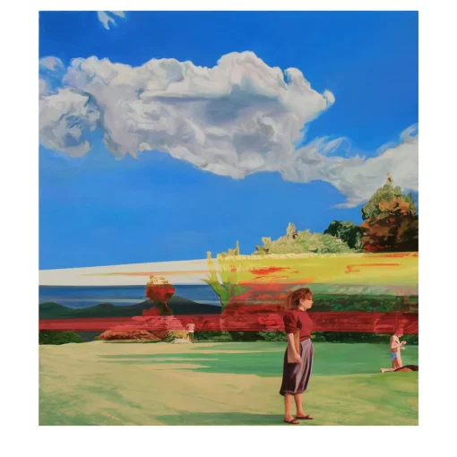 Coda Luminosa Attraversa la Materia di Fine Estate Painting