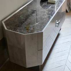 Collezione FB Cassettone in cristallo chiaro a 2 cassetti