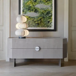 Collezione FB Cassettone in cristallo chiaro a 2 cassetti