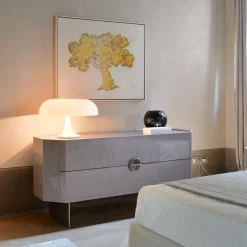 Collezione FB Cassettone in cristallo chiaro a 2 cassetti