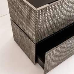 Comodino BD 06 in metallo grigio