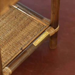 Comodino in Vimini e Bambù con 1 Cassetto