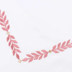 Completo Letto Smeraldo Bianco e Rosa in Raso di Cotone