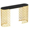 Console Fitzgerald Arabesque con piano in marmo nero