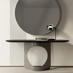 Console Hole in grigio grafite e noce