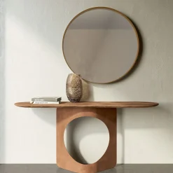 Console Hole ramata e in noce