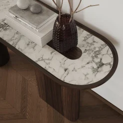 Console in legno di eucalipto Creta