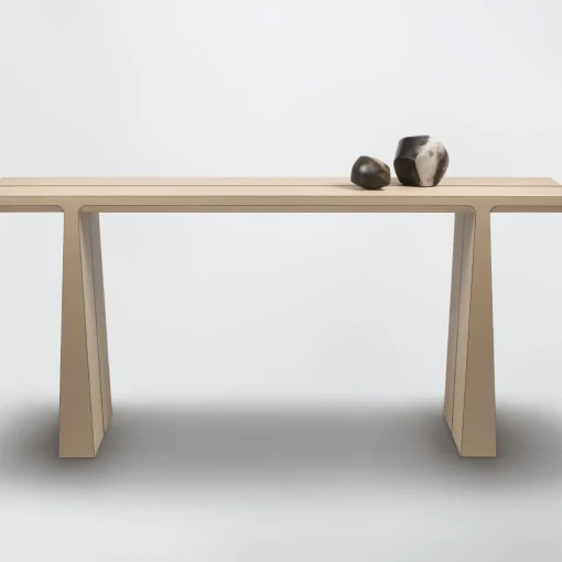 Console in pelle beige La Linea