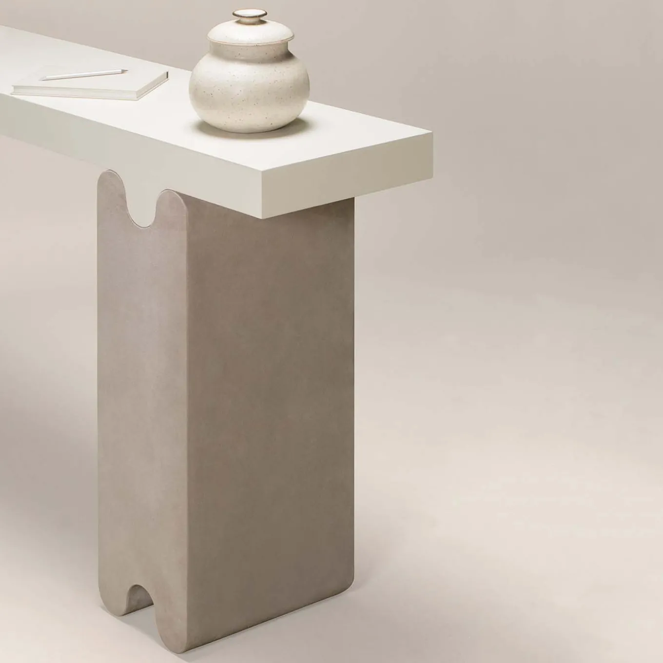 CONSOLE IN PELLE DI OSSICOCCO