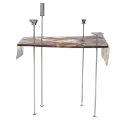 Console per la colazione Domenica in acciaio multicolore