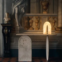 Console Roma Travertino in marmo con finitura grezza