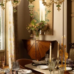 Consolle Ali di Farfalla in radica e noce