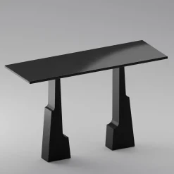 Consolle Emily in legno laccato nera