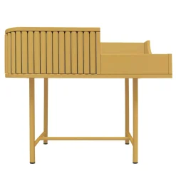 Consolle giradischi giallo miele VYC in MDF di Max Dalle Sasse