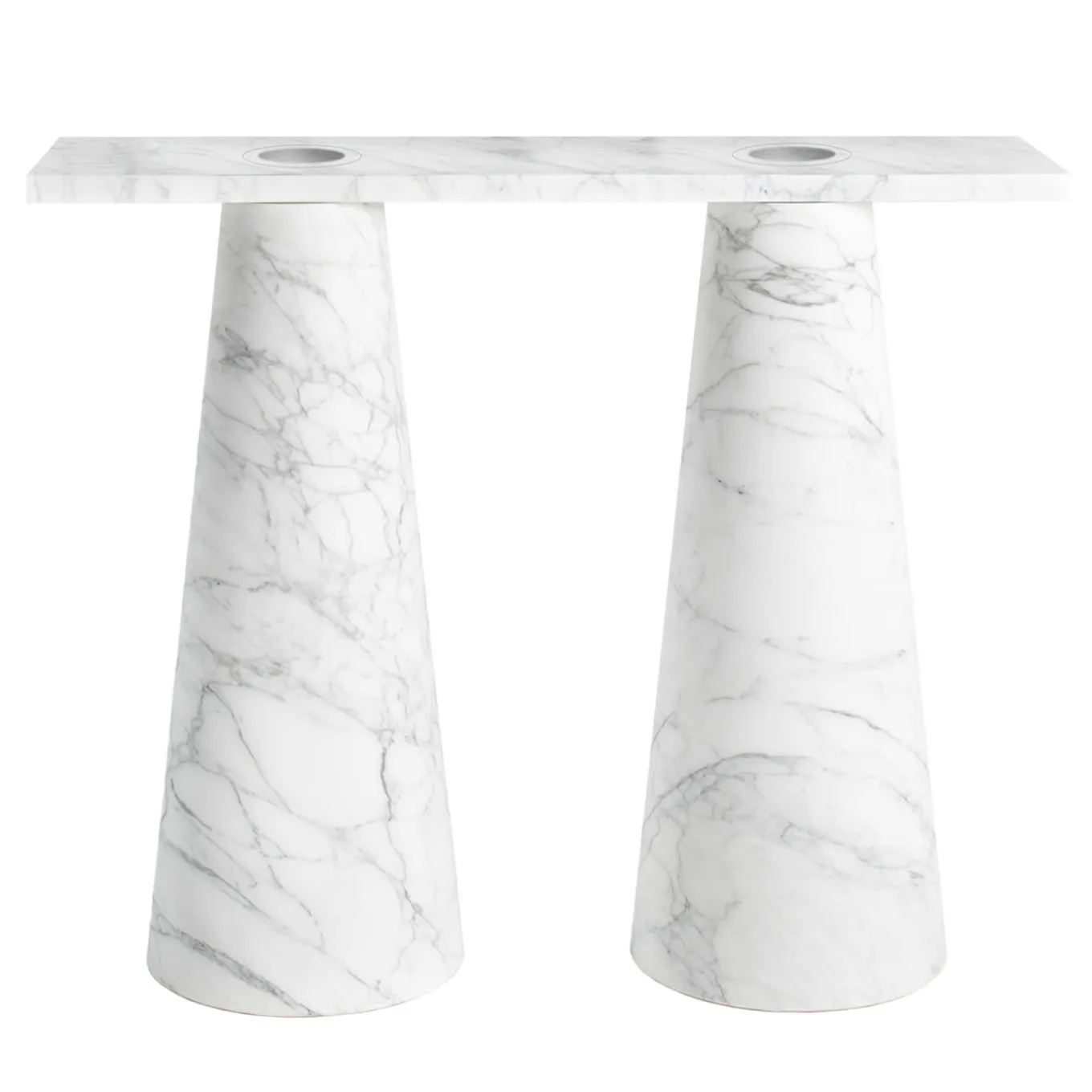 Consolle Inside Out White Arabescato di Karen Chekerdjian