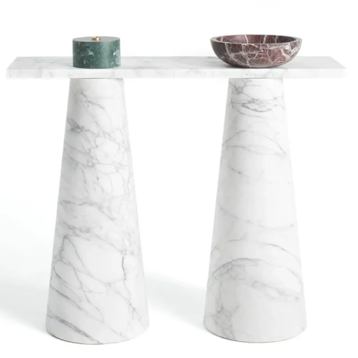 Consolle Inside Out White Arabescato di Karen Chekerdjian