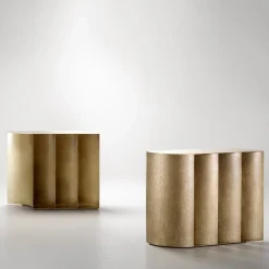 Consolle Sinestesia in ottone spazzolato di TIPSTUDIO