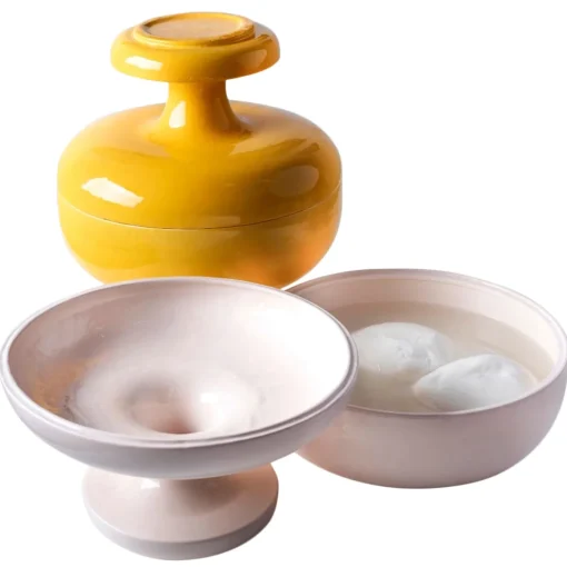 Contenitore e piatto da portata Pyxis bianco