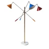 Contrappeso Lampada da terra RGB a 3 bracci in ottone