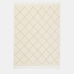 Coperta beige a motivi geometrici