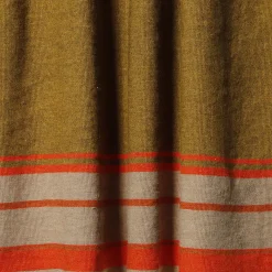 Coperta Capitano in lana e lino con frange policrome