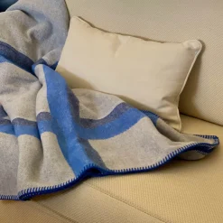 Coperta Cornice blu e grigia