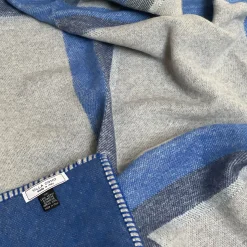 Coperta Cornice blu e grigia