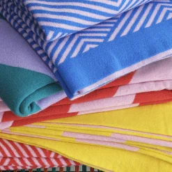 Coperta Mila blu e rosa