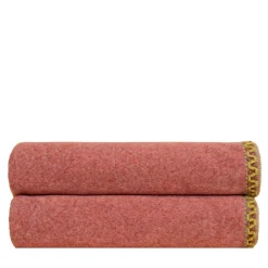 Coperta Morbida in Bambù Lava Nuances con Bordo Cocò