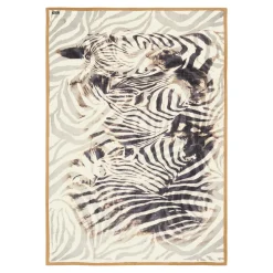 Coperta piccola con motivo a orlo scamosciato Zebra