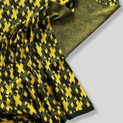 Coperta Plaid Lana 01 a motivi gialli e grigi di Giulio Iacchetti