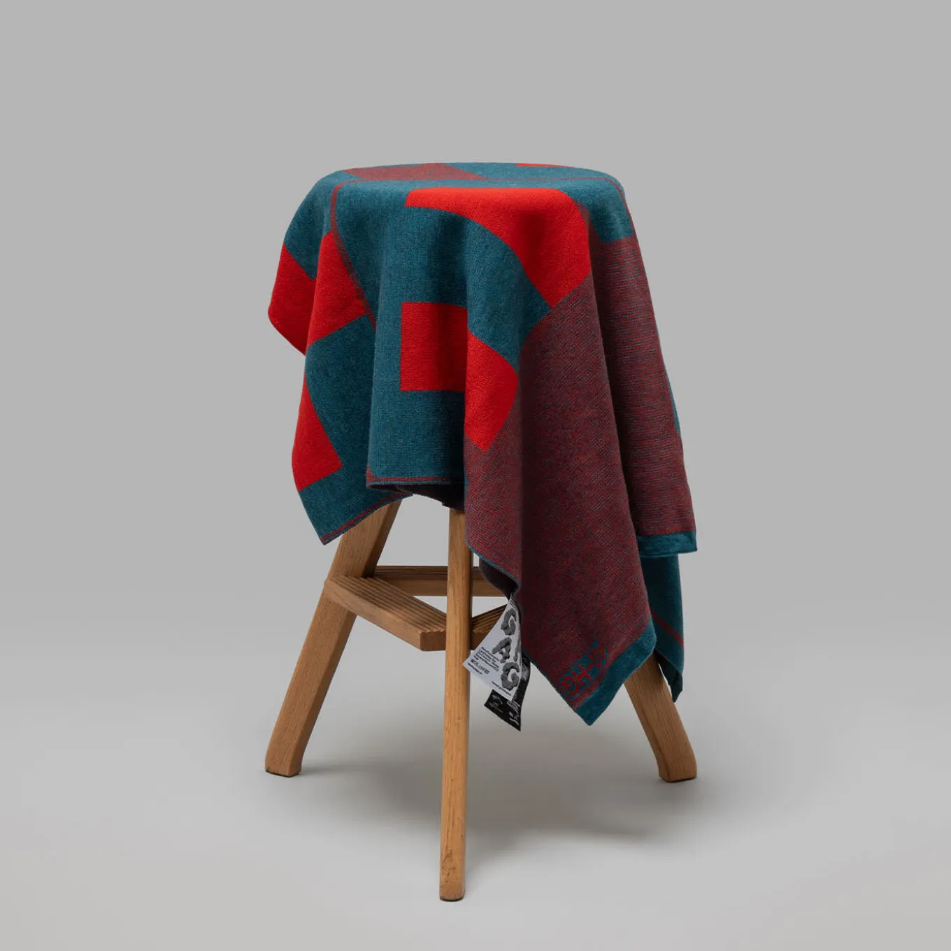 Coperta Viceversa Rossa e Blu in Lana Merino