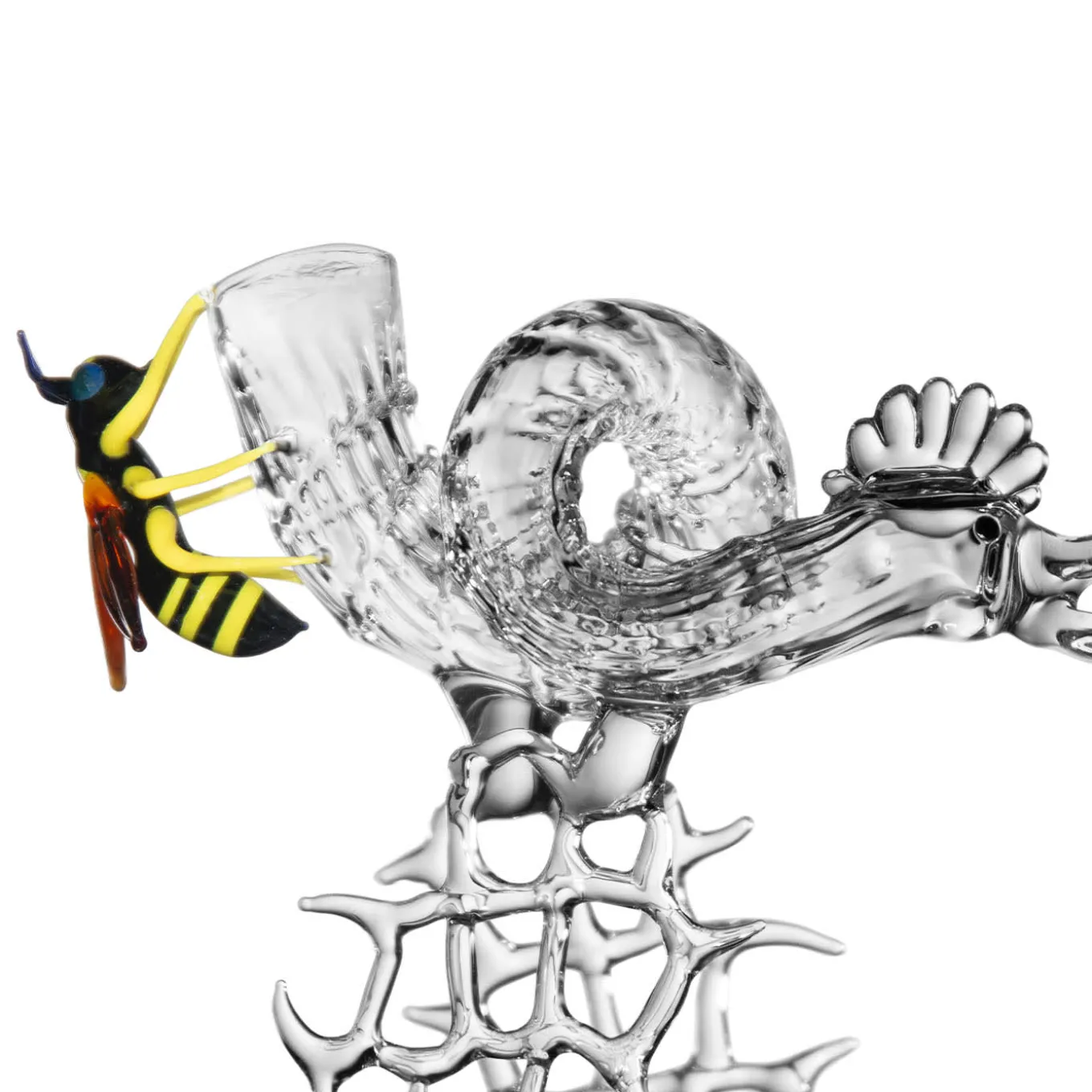 Coppa scultorea in vetro veneziano Galeon