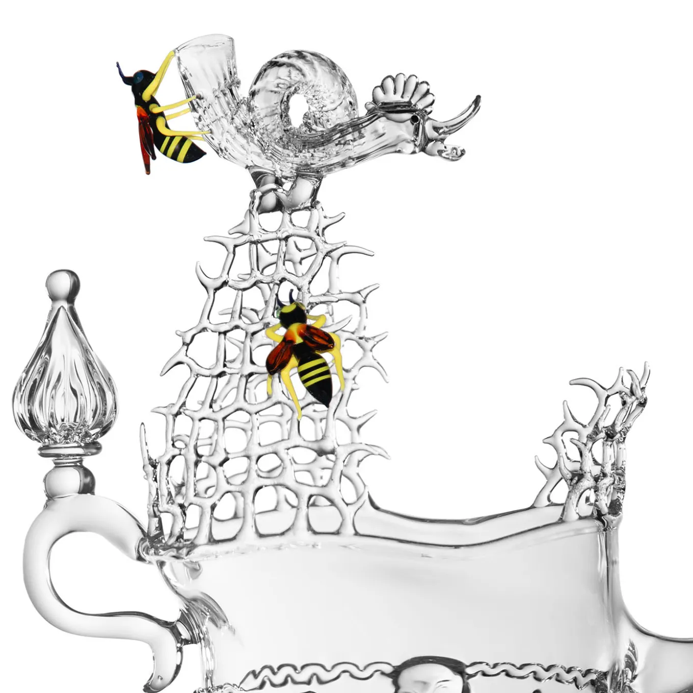 Coppa scultorea in vetro veneziano Galeon