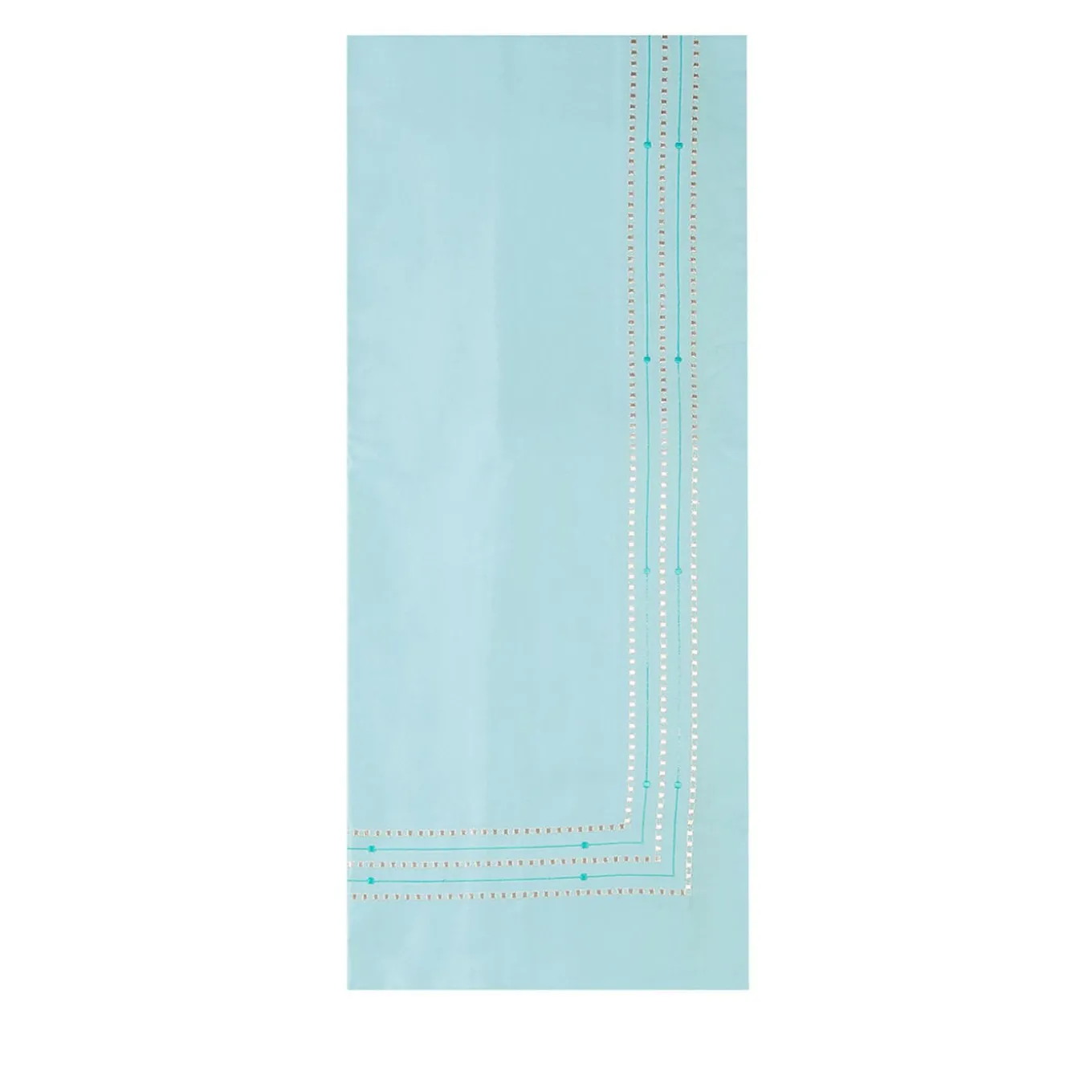 Copripiumino Ametista Azzurro Chiaro Ricamato in Raso di Cotone