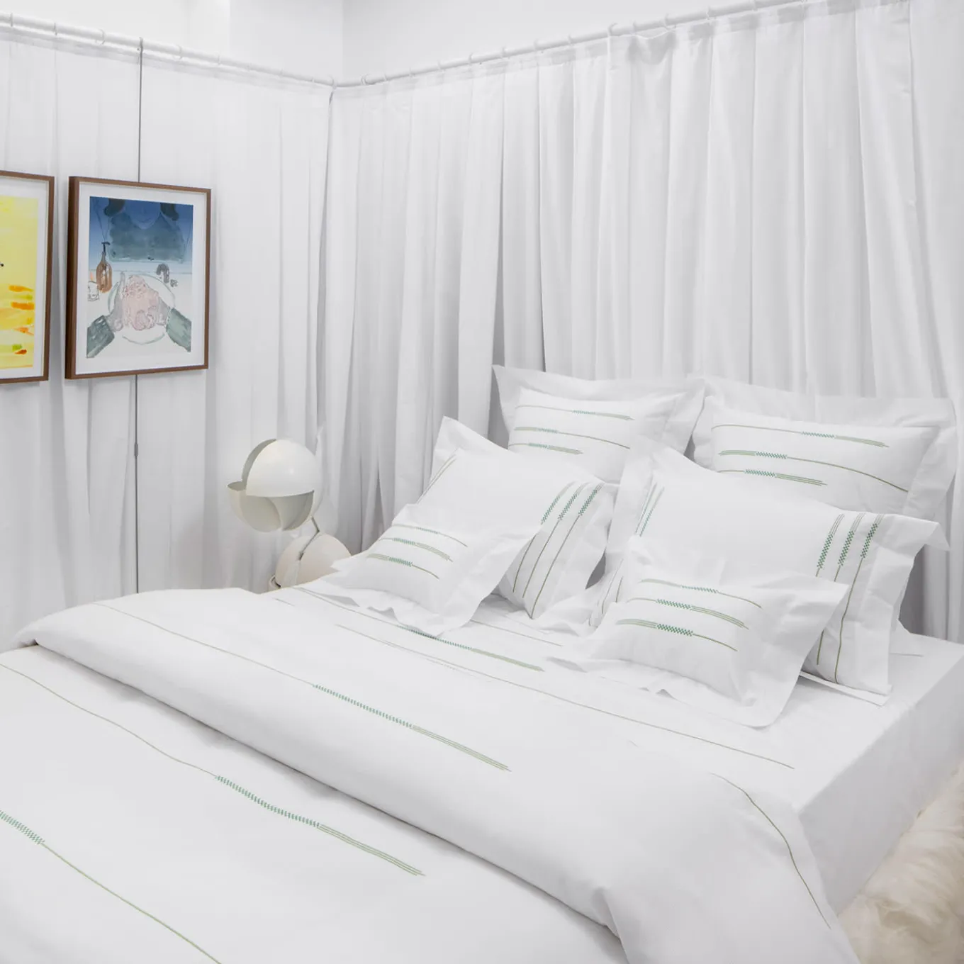 Copripiumino LIFE in Toni di Bianco e Verde US King