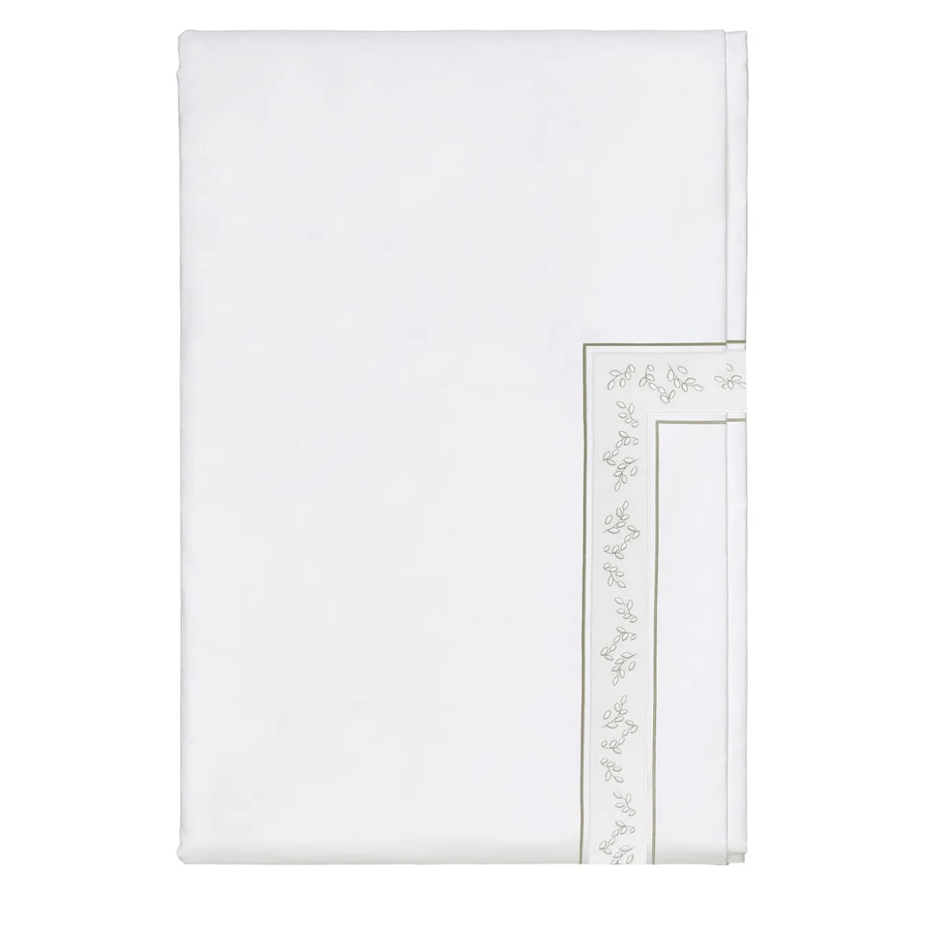 Copripiumino Roma Bianco e Argento Oliva US King