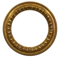 Cornice rotonda dorata pastello