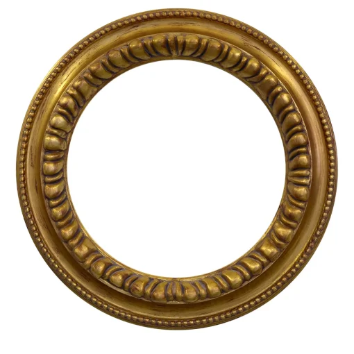 Cornice rotonda dorata pastello