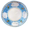 Cortile Set di 6 piatti da portata azzurri rotondi da 38 cm