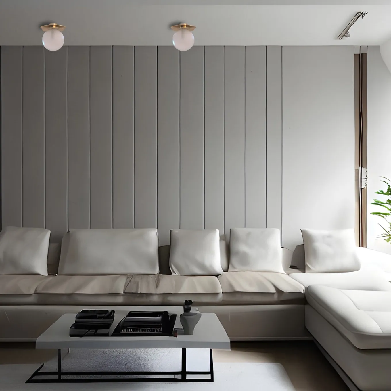 Crapa Lampada da soffitto piccola in ottone oro e vetro
