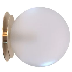 Crapa Lampada da soffitto in ottone oro e vetro