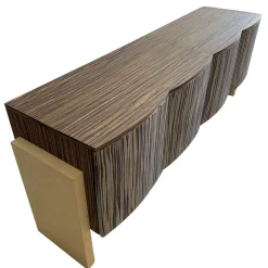 Credenza Art Déco beige e azzurra