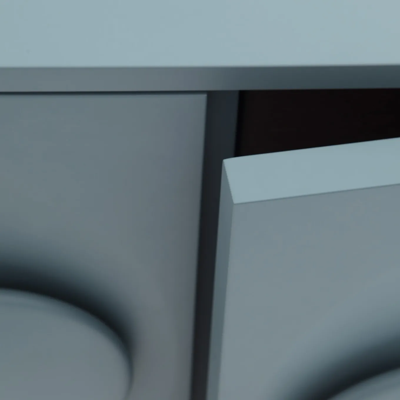Credenza Bardot a 2 porte blu denim