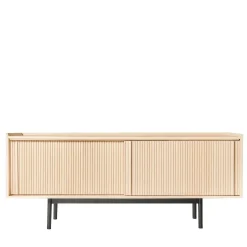 Credenza bassa Sipario a 2 ante in frassino naturale