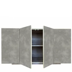 Credenza Boccadarno Otto a 4 ante in grigio di Meccani Studio