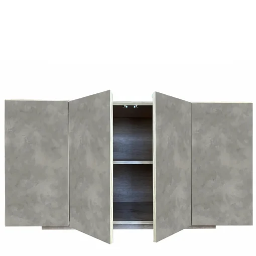 Credenza Boccadarno Otto a 4 ante in grigio di Meccani Studio