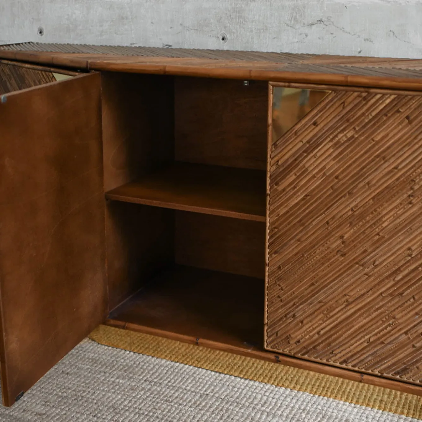 Credenza in Bambù e Ottone