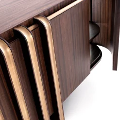 Credenza in ottone e zebra