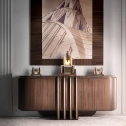 Credenza in ottone e zebra